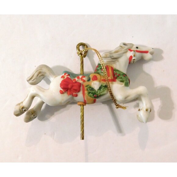 Willitts Designs Galloping Carousel Horse Christmas Ornament 4 x 3 Head Up 5304 - Picture 5 of 10
